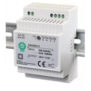 EURA DIN30W12 12V 2.5A DC DIN Rail Barošanas bloks