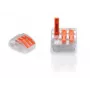 TRYTYT PC-233 3-Way Lever-Operated Splicing Connector 0.2-4.0 mm² 50 pcs Transparent Orange
