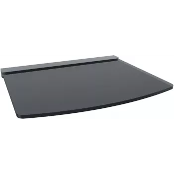 Red Eagle One Glass Shelf - Sienas stiprinājuma rūdīta stikla plaukts ar tērauda kronšteiniem, 350x250mm, melns