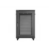 Lanberg 19 collu 18U 600x800 mm melns grīdas skapis ar perforētām durvīm (plakanā iepakojumā)