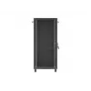 LANBERG 19 inch 27U Brīvi stāvošs serveru skapis 600x1000 mm Melns ar rūdīta stikla durvīm (plakanā iepakojumā)