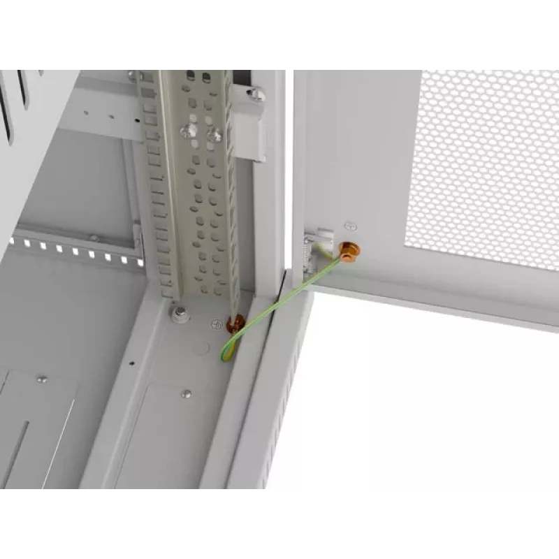 Lanberg 19 collu 15U 600x800 pelēks grīdas skapis ar perforētām durvīm un LCD (plakanā iepakojumā)