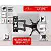 ART AR-57A Fiksēts TV sienas stiprinājums LED/LCD 17-42 collas Melns