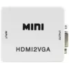 PULSAR HDMI uz VGA pārveidotājs ar audio - Melns