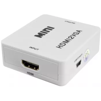 PULSAR HDMI uz VGA pārveidotājs ar audio - Melns