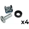 ATTE ADD-RACK2U2 Padziļināts montāžas adapteris 2U 19 inch statīvam Melns