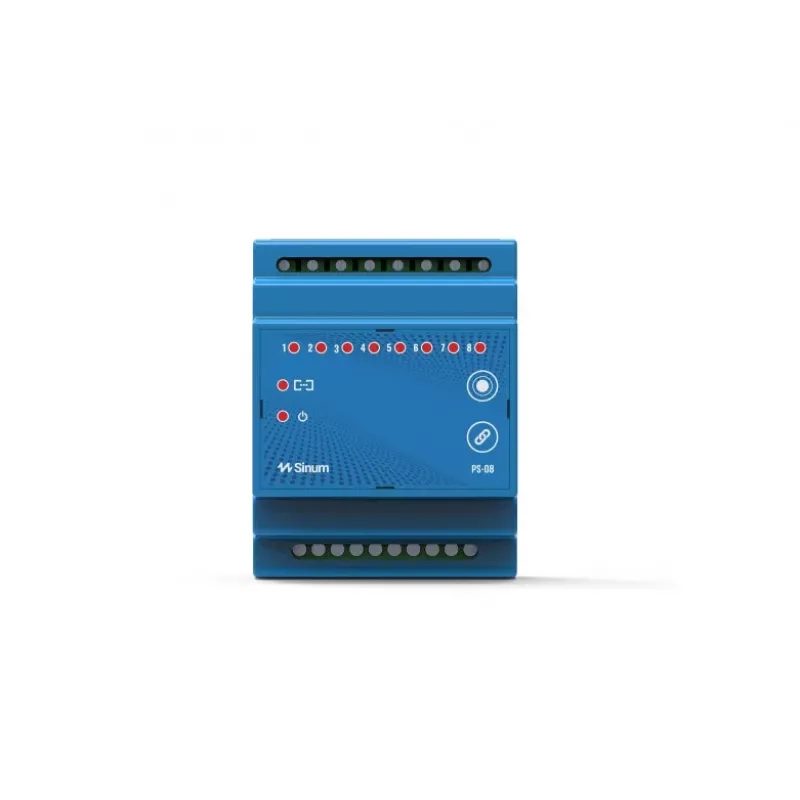 Bezvadu DIN sliedes relejs PS-08 Blue Tech Sterowniki