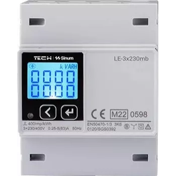 Trīsfāzu divvirzienu enerģijas skaitītājs LE-3x230mb Tech Sterowniki