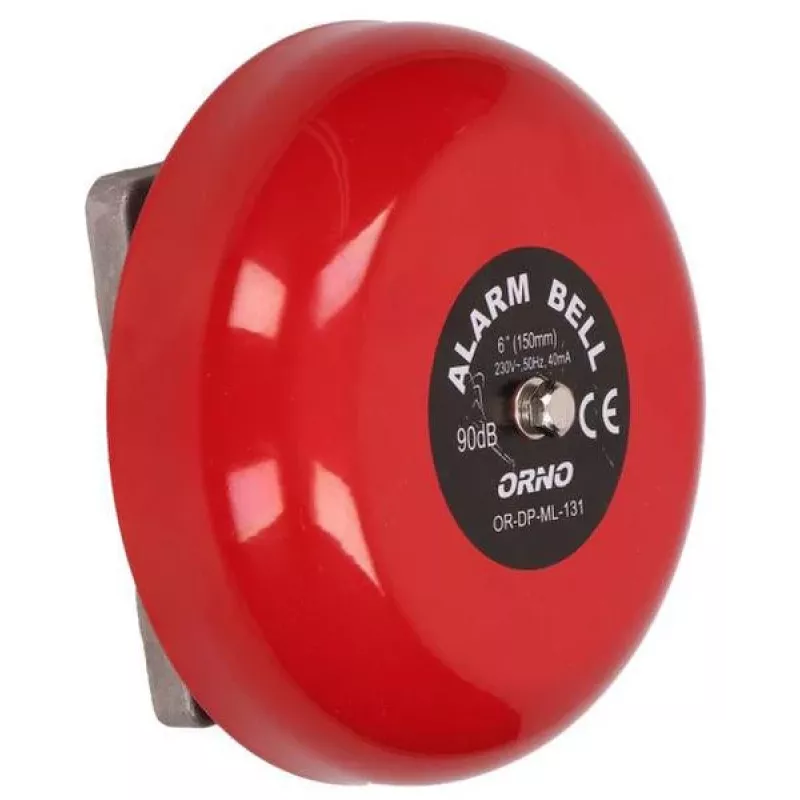 ORNO OR-DP-ML-131 Skolas zvans 230V AC 85dB Sarkans Tērauds