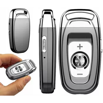 LUXURY-GOODS Slēptais Mini Balss Ierakstītājs Atslēgu Piekariņš Ar Klipsi 16GB HD