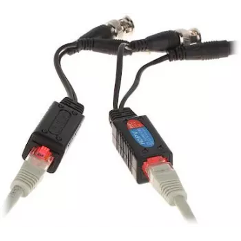 DELTA TR-1RJ-HD pasīvā video baluna komplekts (2 vienības) - 8MP 4K HD-CVI/HD-TVI/AHD/CVBS, BNC uz RJ45, melns