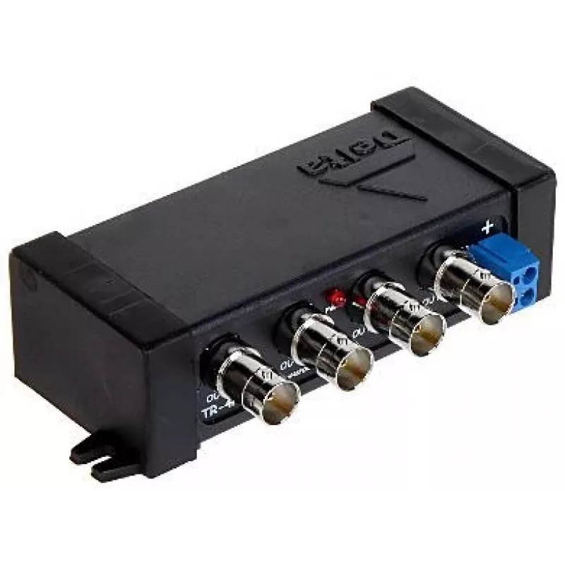 DELTA TR-4P/70 4-kanālu pasīvais video baluns / transformators AHD/TVI/CVI/CVBS līdz 70m