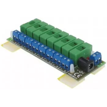 DELTA LZ-8/E Strāvas sadales bloks, 8 izejas, 10-30V DC, 8A, skrūvju spailes
