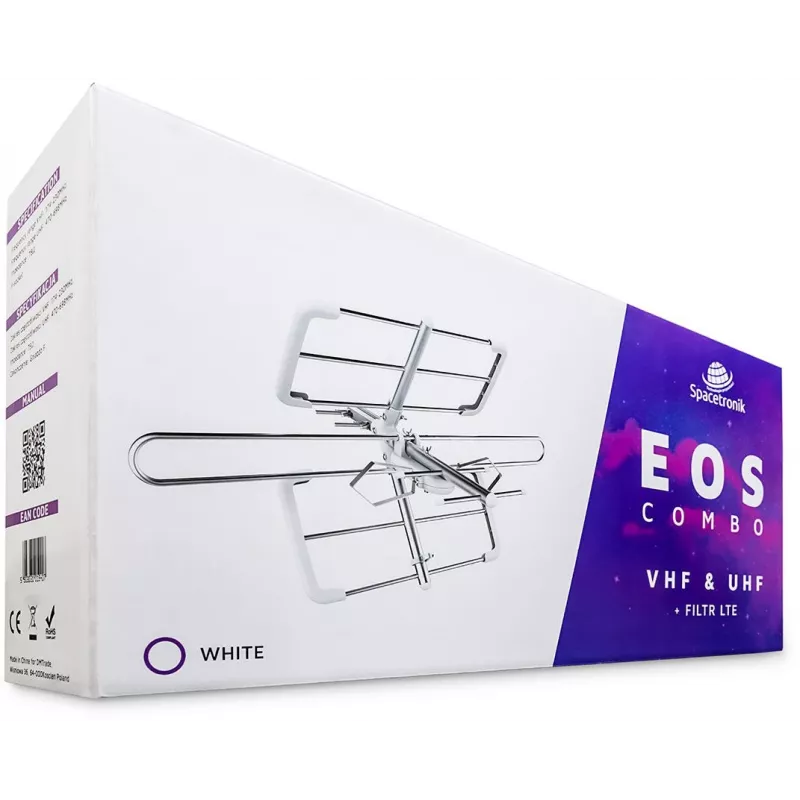 Spacetronik EOS Combo White Passive DVB-T/T2 Antenna