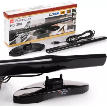 OPTICUM ANT0136 HD-200 Indoor DVB-T2 Active Antenna Black