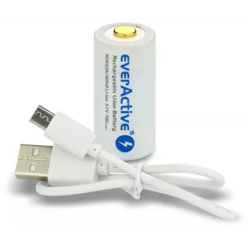 EVERACTIVE 16340 3.7V 700mAh uzlādējams litija-jonu akumulators ar aizsardzības ķēdi (1 gab.)