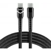 EVERACTIVE USB-C to USB-C kabelis 2m 240W RGB LED Melns CBB-2PDRS