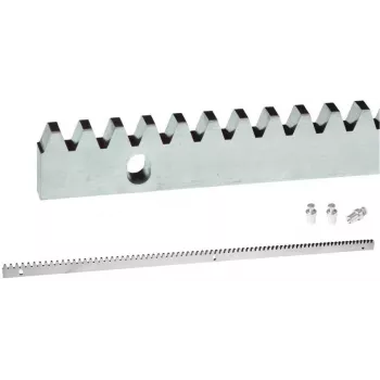 PSG Premium Gear Rack 60.051 bīdāmiem vārtiem - 8 mm pamatplāksne, M4 modulis, 1 metrs, cinkots tērauds