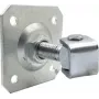 PSG Adjustable Weld-on Hinge 61.019.01 with Mounting Plate 100x100x4mm - M20 Thread (Galvanized Eye)