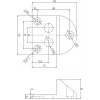 PSG 61.191 Skrūvējams vārtu atduris (130x150/H65) ar gumijas pārklājumu