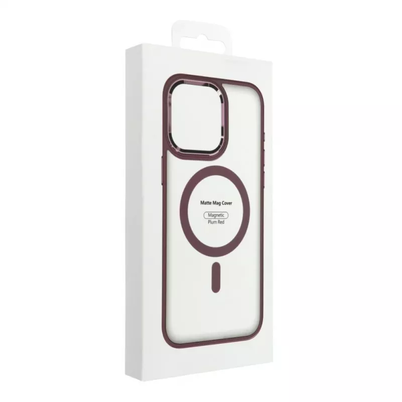 OEM Maciņš iPhone 17 Pro Max Matte Mag Cover saderīgs ar MagSafe Sarkans