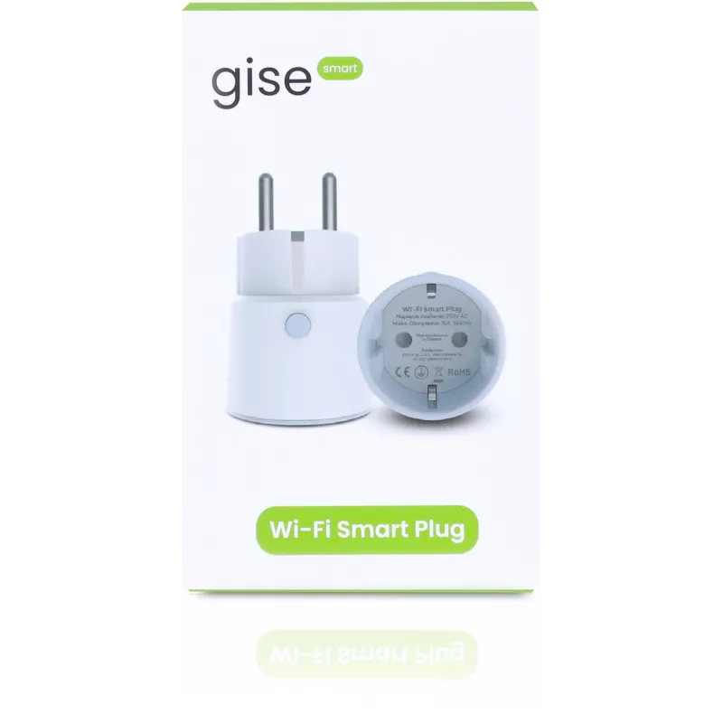 GISE SP-02 Smart Wi-Fi Plug with Energy Monitoring, 16A, 3680W, Tuya Compatible