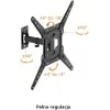 GETFORT GF-FM2365-30 Pilnas kustības TV stiprinājums LED/LCD 23-65 collu, 30kg, VESA 400x400, Melns