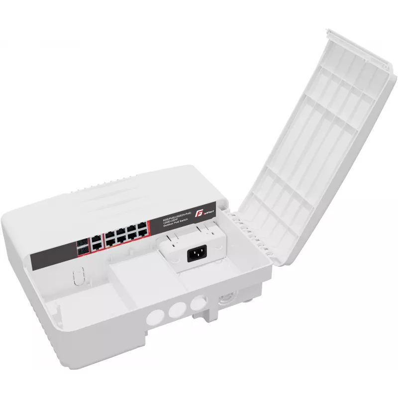 GETFORT GF-6222-GGUF-PO 8-Port āra PoE+ slēdzis (6x PoE+ 10/100/1000Mbps + 2x 10/100/1000Mbps + 2x SFP) IP65, 120W