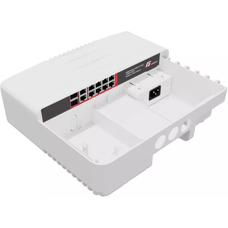 GETFORT GF-6222-GGUF-PO 8-Port āra PoE+ slēdzis (6x PoE+ 10/100/1000Mbps + 2x 10/100/1000Mbps + 2x SFP) IP65, 120W