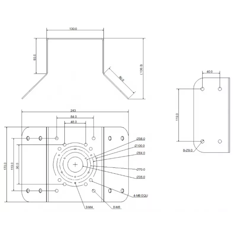 MITON MT-P151 Stūra montāžas kronšteins CCTV kamerām, balts