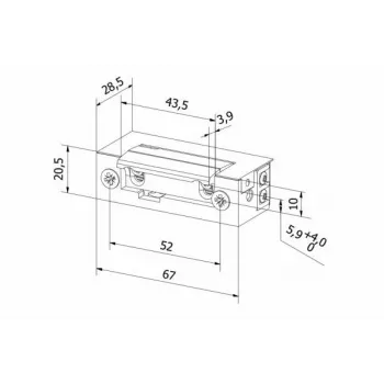 BIRA ES1-001 Symmetrical Electric Strike 12V AC/DC Basic