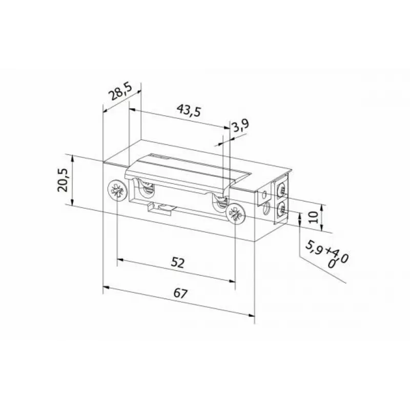 BIRA ES1-001 Symmetrical Electric Strike 12V AC/DC Basic