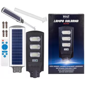 VOLT POLSKA Saules lampa JOCKER 120 + 12W Panelis + Tālvadības pults