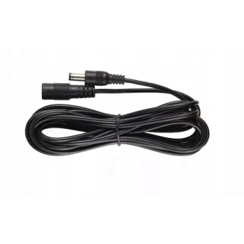 ESPE DC Power Extension Cable 5.0m 2x0.5mm² Braided DC Plug to DC Jack 2.1x5.5mm Black