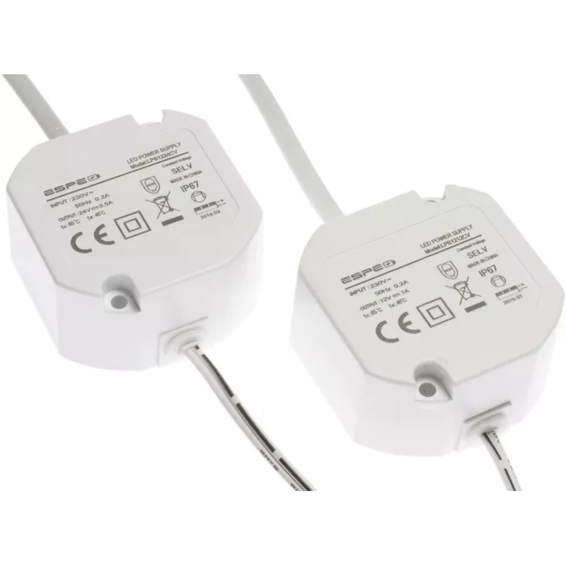 ESPE LP-1212-211 12V 1A 12W IP67 Barošanas bloks 5.5/2.1mm
