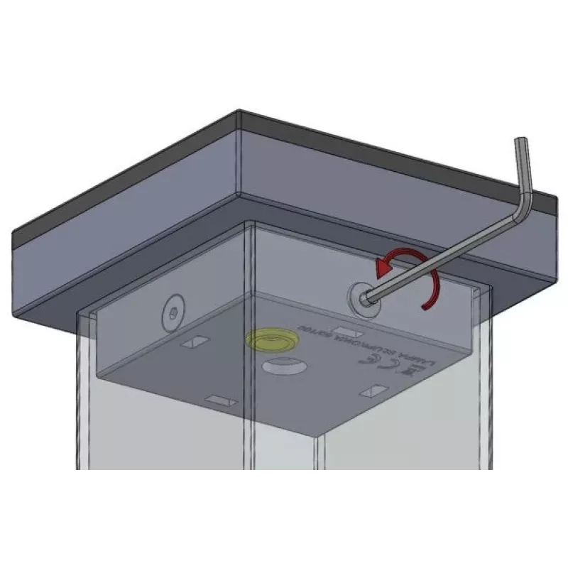 LED brīdinājuma gaisma Proxima SŁUPKOWA dzintara 12-230V AC/DC IP54
