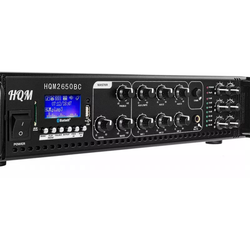 HQM HQM2650B FM/MP3/BLUETOOTH Radio pastiprinātājs 650W