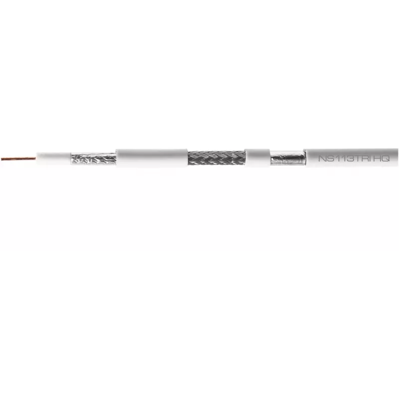 CONOTECH NS-113TRI HQ RG-6 koaksiālais kabelis LSOH B2ca 500m Balts