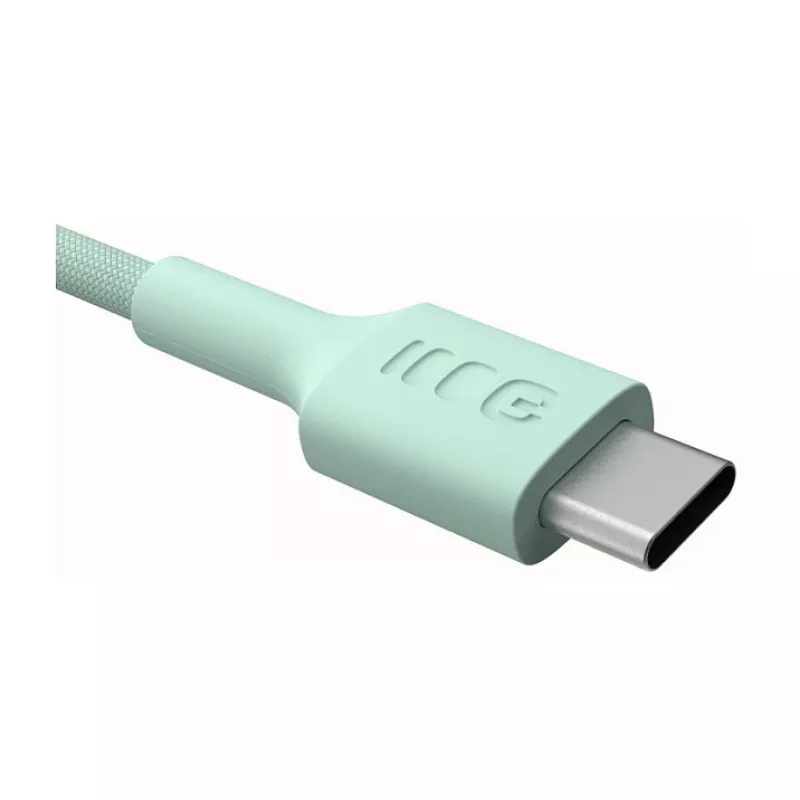 Green Cell PowerStream USB-C to USB-C Cable 100W 2m Mint Green