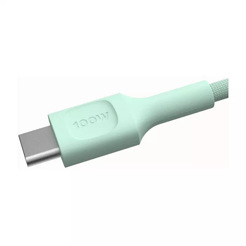 Green Cell PowerStream USB-C to USB-C Cable 100W 2m Mint Green