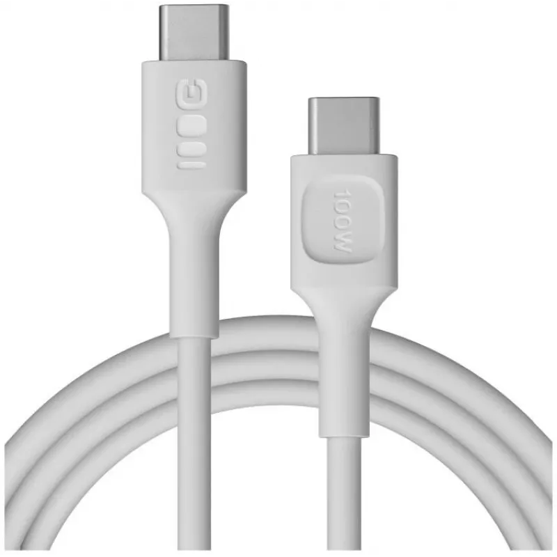 GREEN CELL PowerFlex USB-C to USB-C kabelis 2m 100W PD Snow White