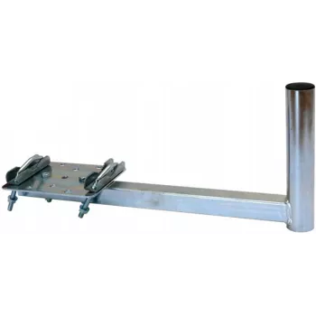 CORAB UBU-38/450-H Universāls balkona stiprinājums satelīta, zemes un LTE antenām, 38 mm mastu diametrs, 450 mm nobīde, karsti cinkots tērauds, metāliski pelēks