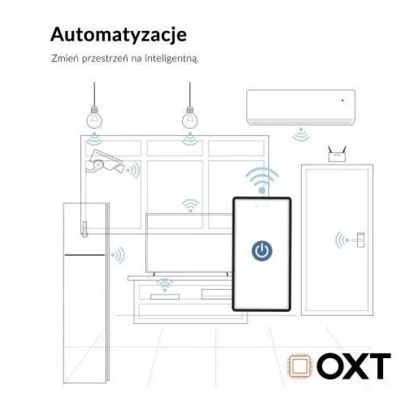 OXT T220P Wi-Fi releja modulis, 1 ķēde, 16 A, enerģijas patēriņa mērīšana, Tuya
