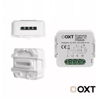 OXT T260P 1-kanāla 16A viedais releja modulis ar jaudas uzraudzību, ZigBee 3.0, saderīgs ar Tuya