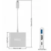 ZENWIRE BYL-2008N 3-in-1 MHL Hub USB-C uz HDMI 4K adapteris, Space Gray