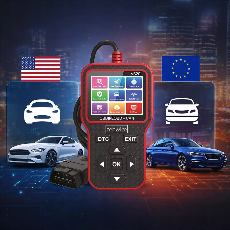 ZENWIRE V620 OBD2 ELM327 CAN saskarnes diagnostikas skeneris