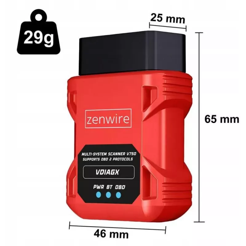 OBD2 diagnostikas skeneris ELM327 VDiagX V016 Bluetooth interfeisa testeris