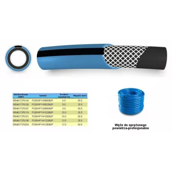 MESMED POLIX Compressed Air Hose Blue 12.5mm x 50m 4-Layer