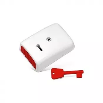 SATEL PNK-1 Panic Button (Latching, NC, Key Reset, White)