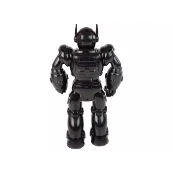 LEAN TOYS Interaktīvs robots staigā skaņa gaismas melns